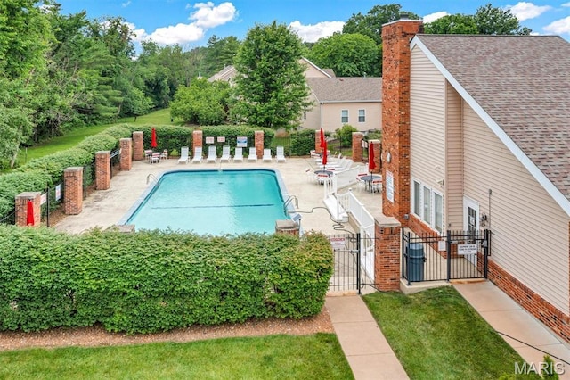 1308 Holgate Dr Unit G5, Ballwin, MO 63021 - community pool featuring a gate and a patio