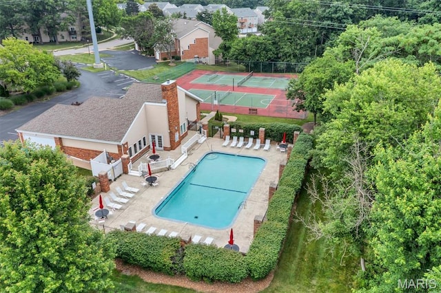 1308 Holgate Dr Unit G5, Ballwin, MO 63021 - aerial view of a pool