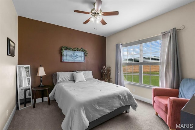 1638 County Road 642, Cape Girardeau, MO 63701 - carpeted bedroom with baseboards and a ceiling fan