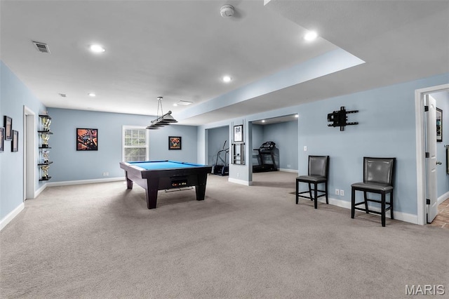 1638 County Road 642, Cape Girardeau, MO 63701 - game room featuring pool table, carpet flooring, baseboards, and recessed lighting