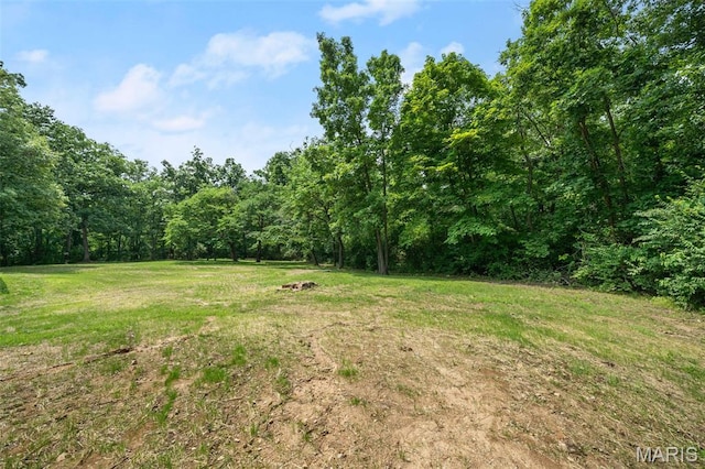 178 Spring Branch Rd, Troy, MO 63379 - view of grassy yard featuring a wooded view