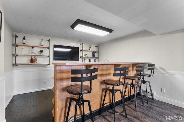 757 N W Ln, Jackson, MO 63755 - indoor bar featuring dark wood-style floors and wainscoting