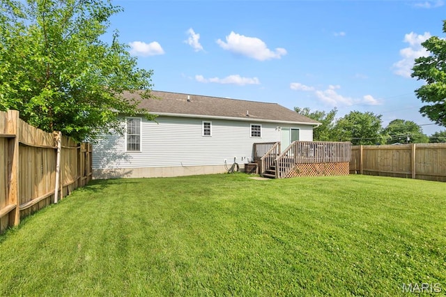 757 N W Ln, Jackson, MO 63755 - rear view of property featuring a fenced backyard and a deck