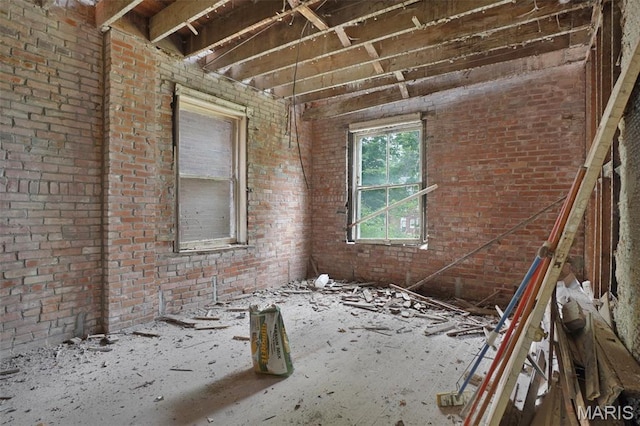 5718 Etzel Ave, Saint Louis, MO 63112 - misc room featuring brick wall
