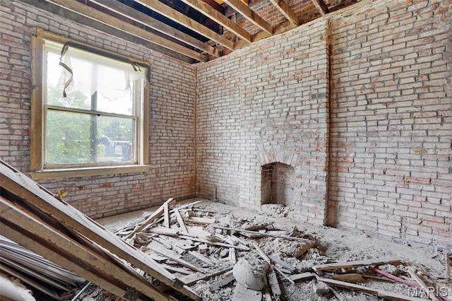 5718 Etzel Ave, Saint Louis, MO 63112 - misc room with brick wall