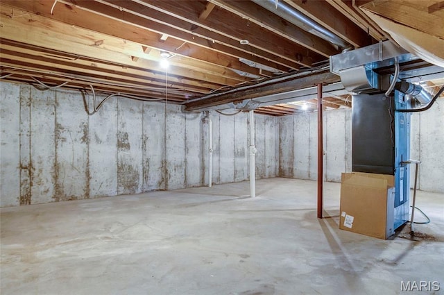 17560 Old Jamestown Rd, Florissant, MO 63034 - unfinished basement with heating unit