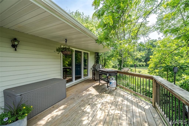 39 W Nottingham Cir, Sullivan, MO 63080 - wooden deck featuring area for grilling