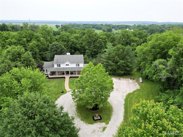 4 Hahn Estates Rd, Winfield, MO 63389 - view of subject property with a heavily wooded area