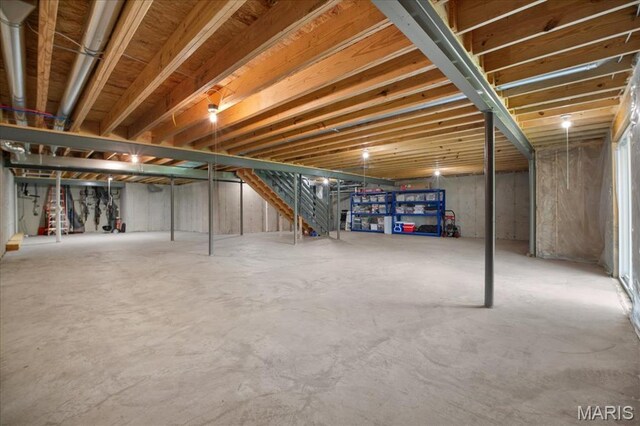 111 Creek Haven Ct, Lake St Louis, MO 63367 - unfinished below grade area with stairs