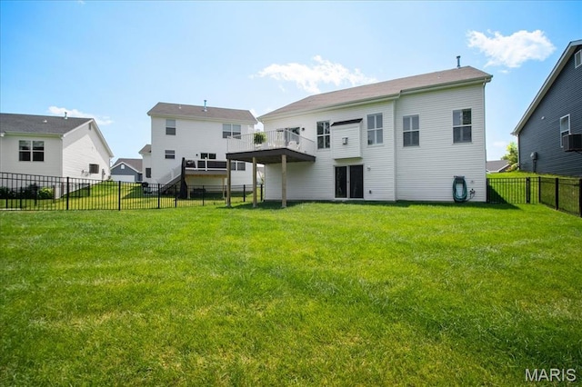 111 Creek Haven Ct, Lake St Louis, MO 63367 - rear view of property with a wooden deck