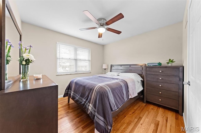 4620 Kramer Dr, Saint Louis, MO 63123 - bedroom featuring light wood finished floors and a ceiling fan