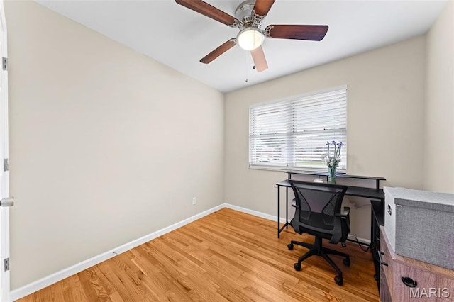 4620 Kramer Dr, Saint Louis, MO 63123 - office space featuring light wood-type flooring and ceiling fan