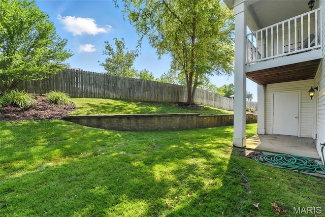 3425 Country Stone Manor Dr Unit G, Valley Park, MO 63088 - fenced backyard with a balcony