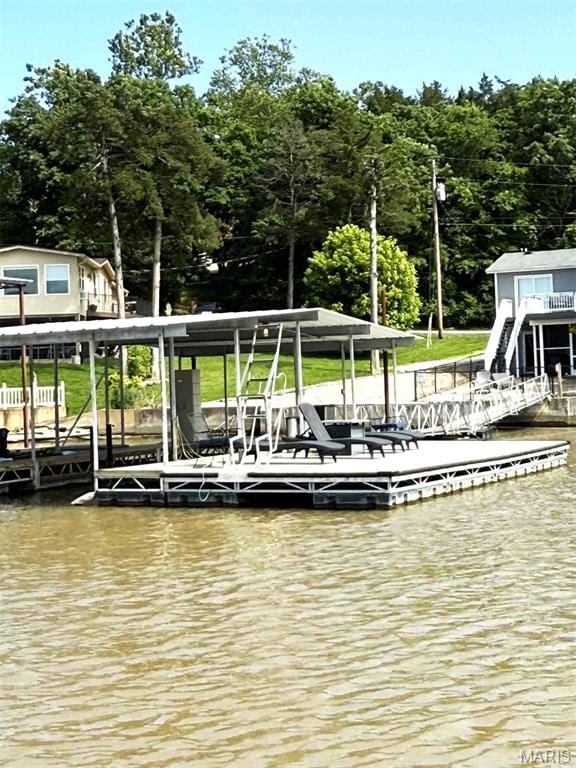63 Rock Dove Ln, Camdenton, MO 65020 - dock featuring a water view