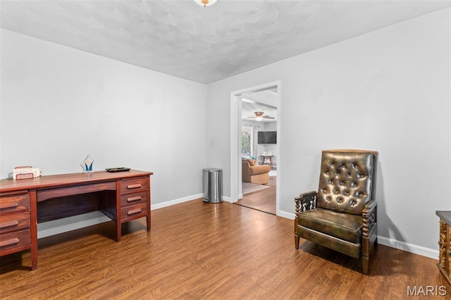 611 Park St, Farmington, MO 63640 - home office featuring wood finished floors and baseboards