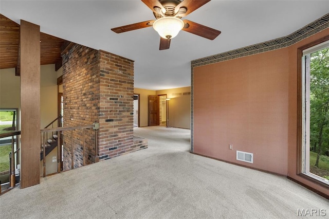 1509 Redbriar Dr, High Ridge, MO 63049 - spare room with carpet and ceiling fan