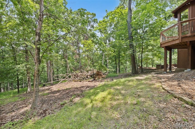 1509 Redbriar Dr, High Ridge, MO 63049 - view of yard featuring a deck