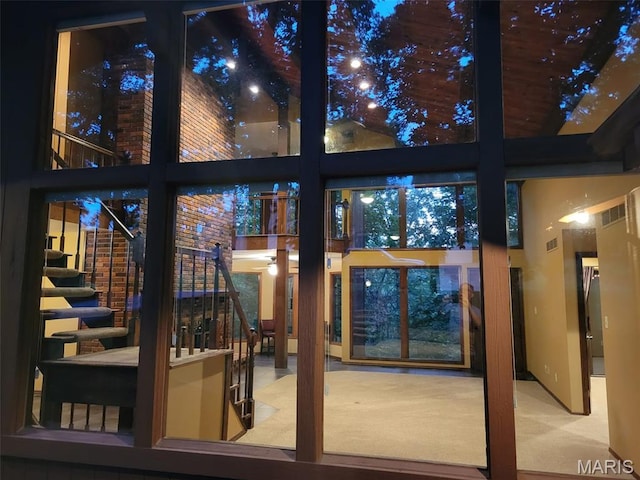 1509 Redbriar Dr, High Ridge, MO 63049 - doorway featuring a high ceiling and stairs