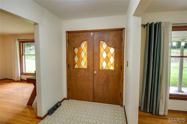 10000 Wondell Woods Dr, Belleville, IL 62223 - entryway with light wood finished floors