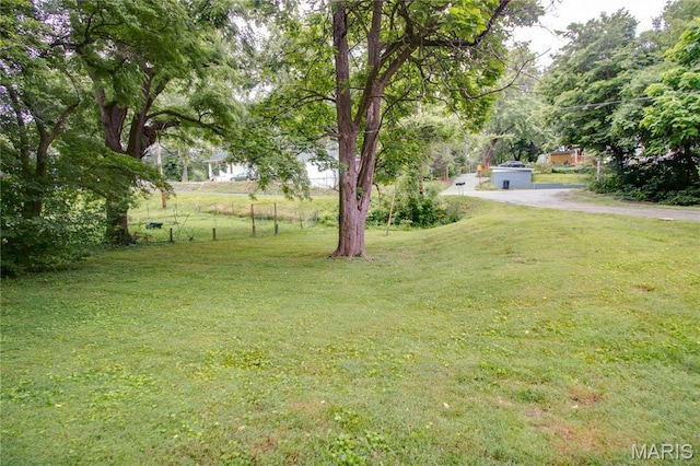 10000 Wondell Woods Dr, Belleville, IL 62223 - view of grassy yard with dirt driveway