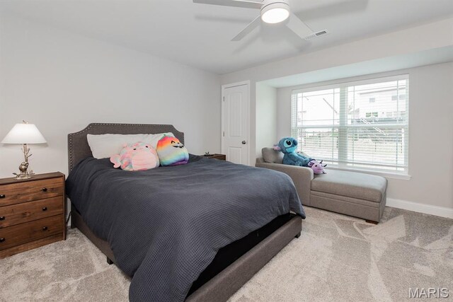 509 Spruce Hollow Ct, Wentzville, MO 63385 - bedroom featuring carpet floors and a ceiling fan