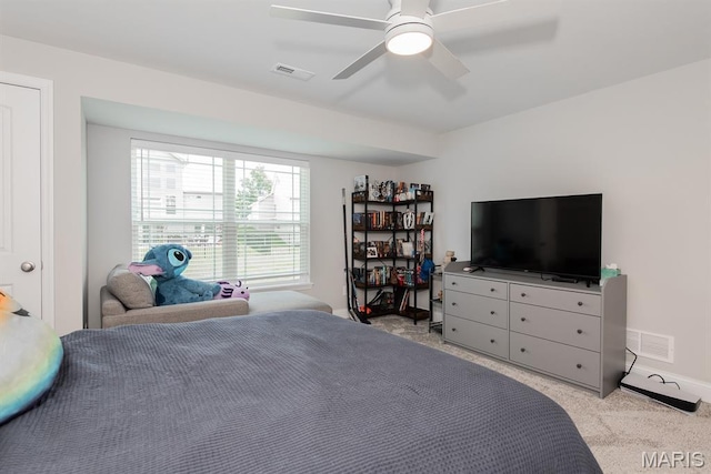 509 Spruce Hollow Ct, Wentzville, MO 63385 - bedroom with light carpet and ceiling fan