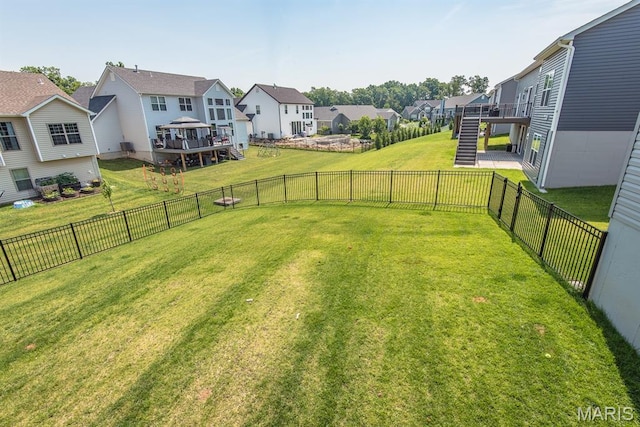 509 Spruce Hollow Ct, Wentzville, MO 63385 - fenced backyard with a residential view and stairs