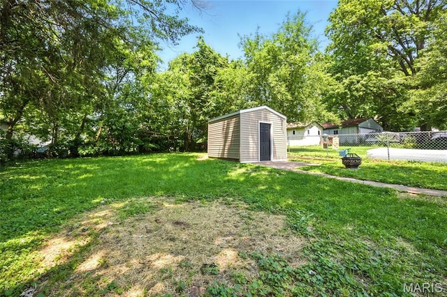 7825 Delmont St, Saint Louis, MO 63123 - view of yard with a fire pit