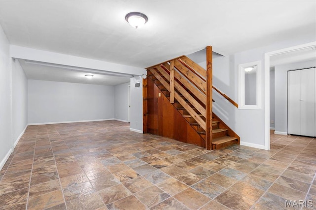 104 Britanna Dr, Swansea, IL 62226 - finished below grade area featuring stone finish flooring and stairway