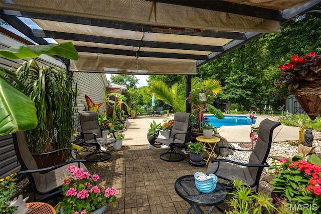 900 Montana St, Gillespie, IL 62033 - view of patio / terrace featuring a pergola and an outdoor pool