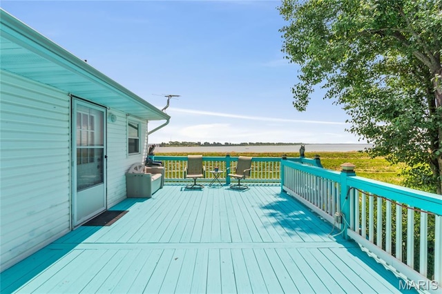 614 Main St, Keyesport, IL 62253 - view of wooden terrace