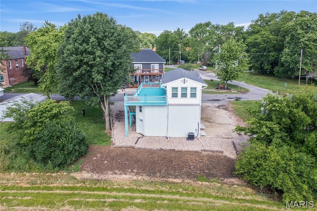 614 Main St, Keyesport, IL 62253 - aerial view of property and surrounding area