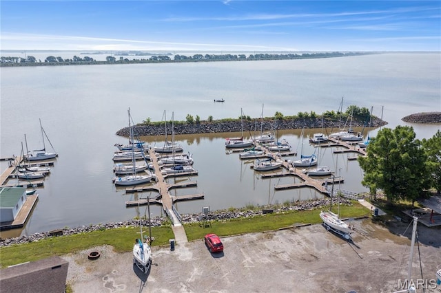614 Main St, Keyesport, IL 62253 - dock area with a water view and view of marina