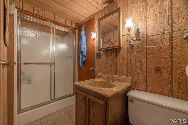 376 W Wanderfern Circle Dr, Innsbrook, MO 63390 - bathroom featuring vanity, a shower stall, and toilet