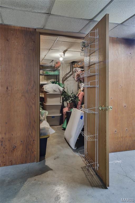 210 N Taylor Ave Unit C, Kirkwood, MO 63122 - finished basement featuring a paneled ceiling
