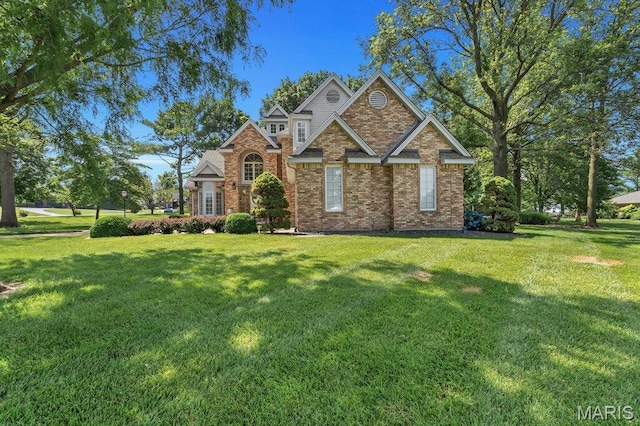 108 Lucys Lndg, Waterloo, IL 62298 - view of front of property featuring brick siding and a front lawn