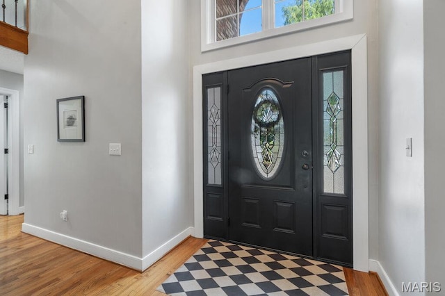 108 Lucys Lndg, Waterloo, IL 62298 - entryway featuring light wood-style floors and a high ceiling