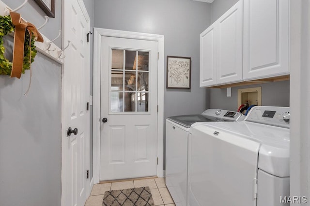 108 Lucys Lndg, Waterloo, IL 62298 - washroom with independent washer and dryer, cabinet space, and light tile patterned floors