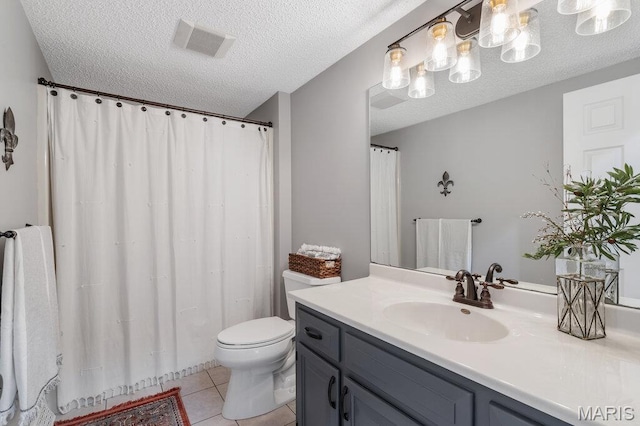108 Lucys Lndg, Waterloo, IL 62298 - full bath featuring vanity, tile patterned floors, a textured ceiling, and curtained shower