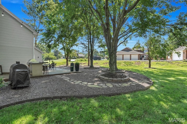 108 Lucys Lndg, Waterloo, IL 62298 - view of grassy yard featuring a patio