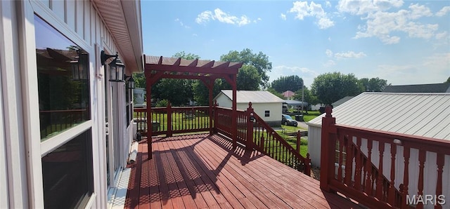 1629 Swanwick St, Chester, IL 62233 - wooden deck with a pergola