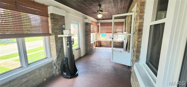 1629 Swanwick St, Chester, IL 62233 - unfurnished sunroom with a ceiling fan