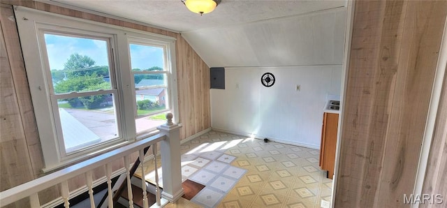 1629 Swanwick St, Chester, IL 62233 - bonus room with lofted ceiling, light flooring, electric panel, and baseboards