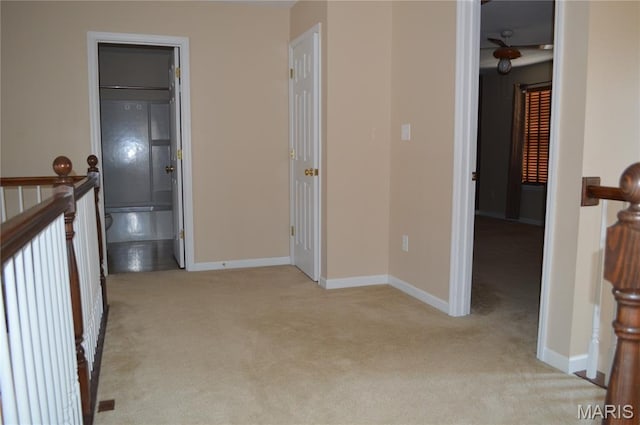 1313 Commons Cir, Cottleville, MO 63304 - hall featuring carpet flooring and an upstairs landing