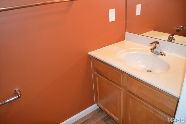 1313 Commons Cir, Cottleville, MO 63304 - bathroom featuring vanity and wood finished floors