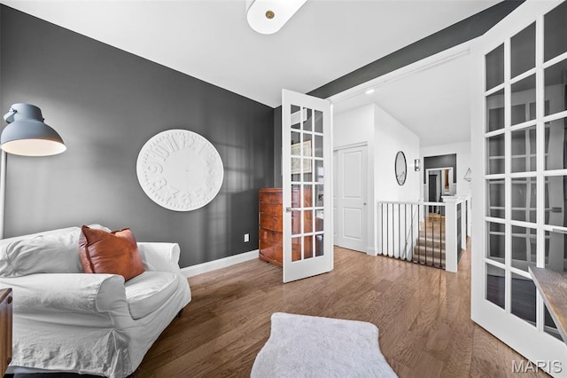 932 Colebrook Ct, Lake St Louis, MO 63367 - sitting room with french doors and wood finished floors