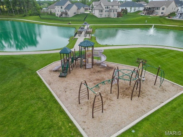 932 Colebrook Ct, Lake St Louis, MO 63367 - community play area with a water view, a yard, and a residential view