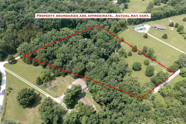 20220 Inverness Dr, Marthasville, MO 63357 - aerial view of property's location featuring property parcel outlined