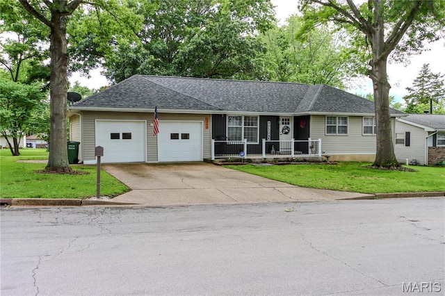 1304 Highland Dr, Rolla, MO 65401 - single story home with a garage, driveway, a front lawn, and a shingled roof