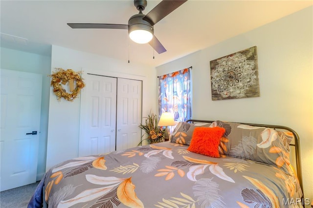 1304 Highland Dr, Rolla, MO 65401 - bedroom with a closet and ceiling fan